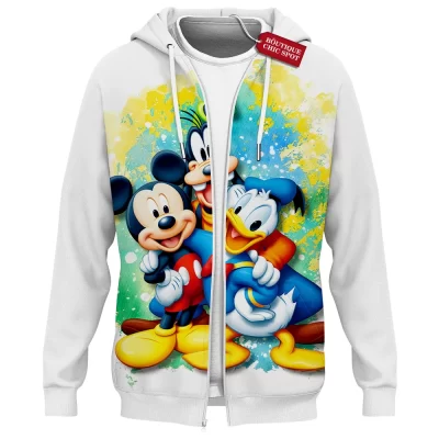 Mickey vs Friends Zip Hoodie, Disney Legendary Trio Zip Hoodie, Disney Zip Hoodie