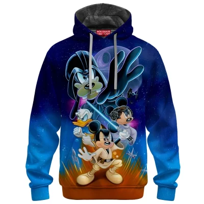 Mickey Fleece Hoodie, Friends Space Battle Fleece Hoodie, Disney Fleece Hoodie