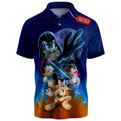 Mickey Polo Shirt, Friends Space Battle Polo Shirt, Disney Polo Shirt