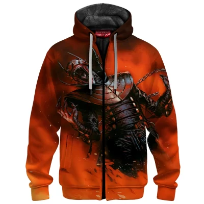 Lord of the Rings Zip Fleece Hoodie, Shadow of Mordor Zip Fleece Hoodie, Game Zip Fleece Hoodie