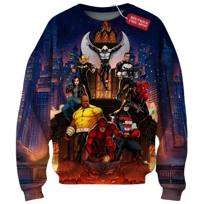Marvel Defenders Sweatshirt, Rise of the Street Heroes Sweatshirt, Marvel Comics Sweatshirt
