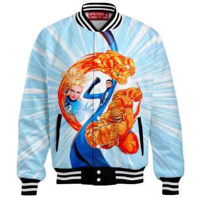 Fantastic Four Baseball Jacket, Guardians of the Future Baseball Jacket, Marvel Comics Baseball Jacket