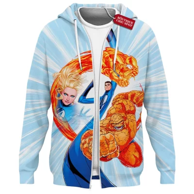 Fantastic Four Zip Hoodie, Guardians of the Future Zip Hoodie, Marvel Comics Zip Hoodie