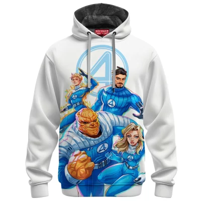 Fantastic Four Fleece Hoodie, The Cosmic Adventure Fleece Hoodie, Marvel Comics Fleece Hoodie