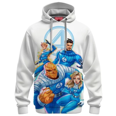 Fantastic Four Hoodie, The Cosmic Adventure Hoodie, Marvel Comics Hoodie