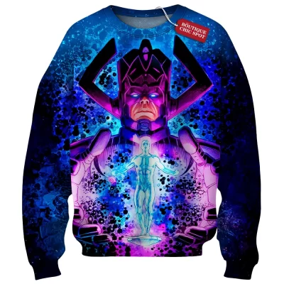 Galactus vs Silver Surfer Sweatshirt, Devourer of Worlds Sweatshirt, Marvel Comics Sweatshirt