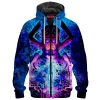 Galactus vs Silver Surfer Zip Fleece Hoodie, Devourer of Worlds Zip Fleece Hoodie, Marvel Comics Zip Fleece Hoodie