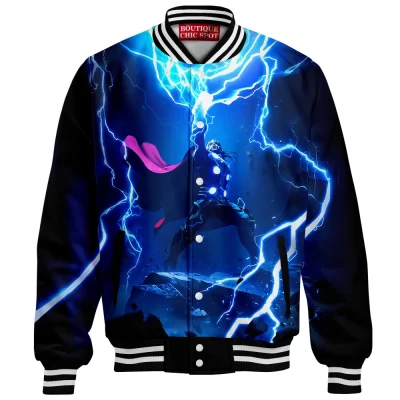 Thor Baseball Jacket, God of Thunder Baseball Jacket, Marvel Comics Baseball Jacket