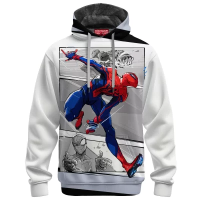 Spider-Man Fleece Hoodie, Into the Panels Fleece Hoodie, Marvel Comics Fleece Hoodie