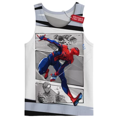 Spider-Man Tank Top, Into the Panels Tank Top, Marvel Comics Tank Top