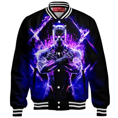 Black Panther Baseball Jacket, Wakanda Forever Baseball Jacket, Marvel Comics Baseball Jacket