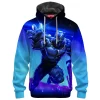 Black Panther Fleece Hoodie, Vibranium Power Fleece Hoodie, Marvel Comics Fleece Hoodie