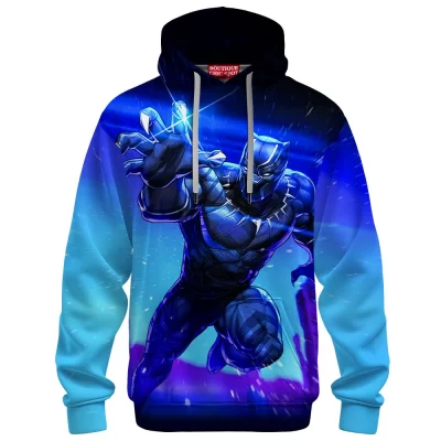 Black Panther Hoodie, Vibranium Power Hoodie, Marvel Comics Hoodie