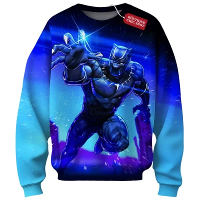 Black Panther Sweatshirt, Vibranium Power Sweatshirt, Marvel Comics Sweatshirt
