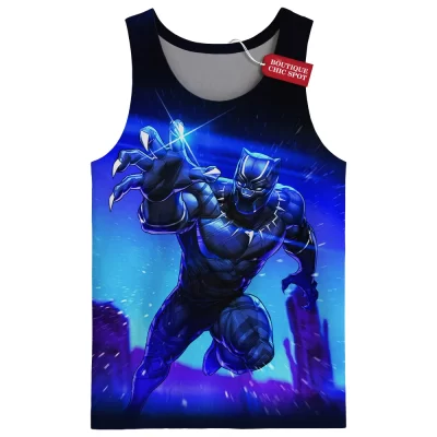 Black Panther Tank Top, Vibranium Power Tank Top, Marvel Comics Tank Top