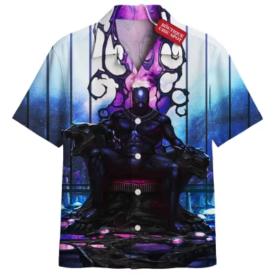 Black Panther Hawaiian Shirt, King of Wakanda Hawaiian Shirt, Marvel Comics Hawaiian Shirt