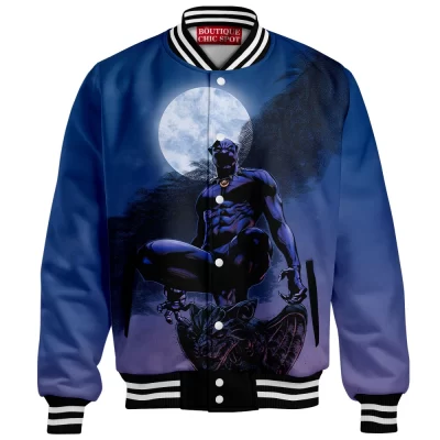 Black Panther Baseball Jacket, Guardian of Vibranium Baseball Jacket, Marvel Comics Baseball Jacket