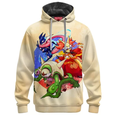 Pokemon Kalos Legends Fleece Hoodie, The Triad Awakens Fleece Hoodie, Anime Fleece Hoodie