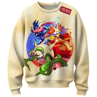 Pokemon Kalos Legends Sweatshirt, The Triad Awakens Sweatshirt, Anime Sweatshirt