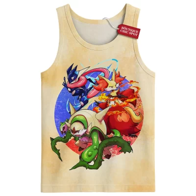 Pokemon Kalos Legends Tank Top, The Triad Awakens Tank Top, Anime Tank Top