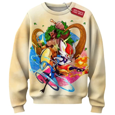Pokemon Galar Legends Sweatshirt, The Trio Unleashed Sweatshirt, Anime Sweatshirt