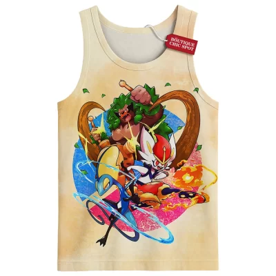 Pokemon Galar Legends Tank Top, The Trio Unleashed Tank Top, Anime Tank Top