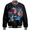 Pokemon Mega Charizard Baseball Jacket, Sky Tyrant Baseball Jacket, Anime Baseball Jacket
