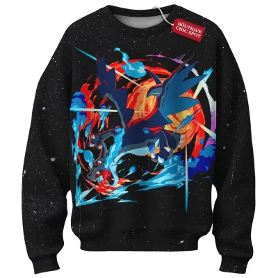 Pokemon Mega Charizard Sweatshirt, Sky Tyrant Sweatshirt, Anime Sweatshirt