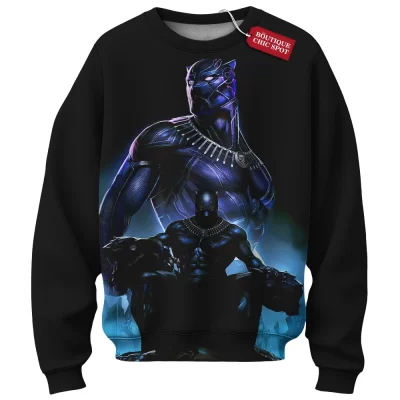 Black Panther Sweatshirt, Shadow of Wakanda Sweatshirt, Marvel Comics Sweatshirt