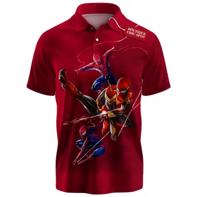 Spider-Man Polo Shirt, Across the Dimensions Polo Shirt, Marvel Comics Polo Shirt
