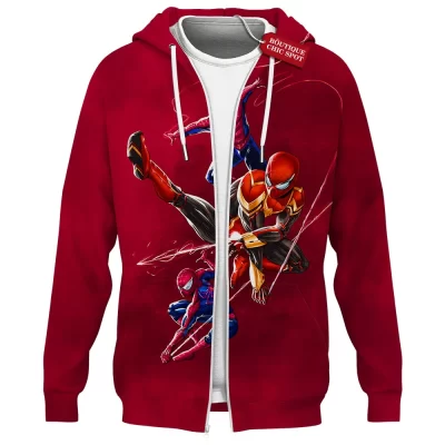 Spider-Man Zip Hoodie, Across the Dimensions Zip Hoodie, Marvel Comics Zip Hoodie