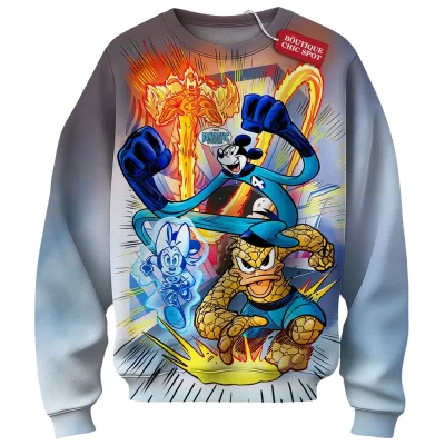 Mickey and Friends Sweatshirt, Fantastic Crossover Sweatshirt, Disney Sweatshirt
