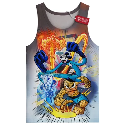 Mickey and Friends Tank Top, Fantastic Crossover Tank Top, Disney Tank Top
