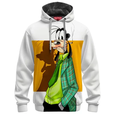 Goofy Noir Fleece Hoodie, Smoke and Elegance Fleece Hoodie, Disney Fleece Hoodie