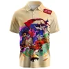 Pokemon Fire Starters Polo Shirt, Blaze of Legends Polo Shirt, Anime Polo Shirt