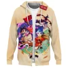 Pokemon Fire Starters Zip Hoodie, Blaze of Legends Zip Hoodie, Anime Zip Hoodie