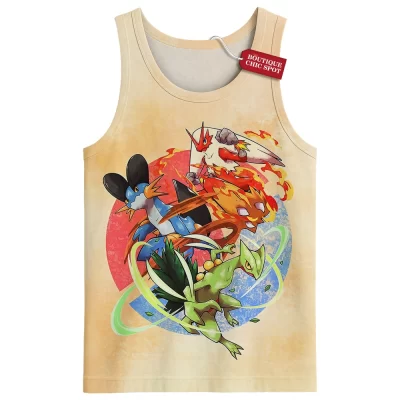 Pokemon Hoenn Starters Tank Top, The Starter Bonds Tank Top, Anime Tank Top
