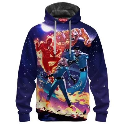 Fantastic Four Fleece Hoodie, Heroes of the Cosmos Fleece Hoodie, Marvel Comics Fleece Hoodie