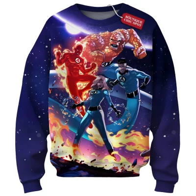 Fantastic Four Sweatshirt, Heroes of the Cosmos Sweatshirt, Marvel Comics Sweatshirt