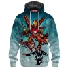 Iron Man Fleece Hoodie, The Armor Evolution Fleece Hoodie, Marvel Comics Fleece Hoodie