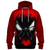Venom Hoodie, Symbiote of Chaos Hoodie, Marvel Comics Hoodie