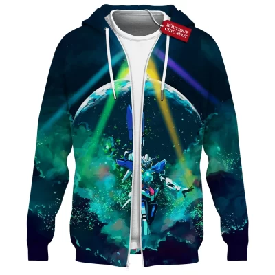 Mobile Suit Gundam Zip Hoodie, Sword of the Universe Zip Hoodie, Anime Zip Hoodie