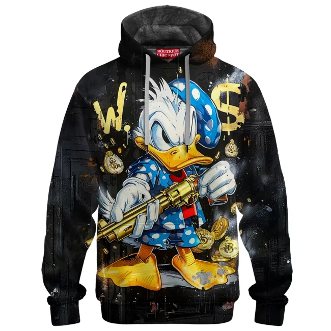 Donald Duck Fleece Hoodie, Gangsta Rich Fleece Hoodie, Disney Fleece Hoodie