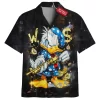 Donald Duck Hawaiian Shirt, Gangsta Rich Hawaiian Shirt, Disney Hawaiian Shirt