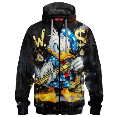 Donald Duck Zip Fleece Hoodie, Gangsta Rich Zip Fleece Hoodie, Disney Zip Fleece Hoodie
