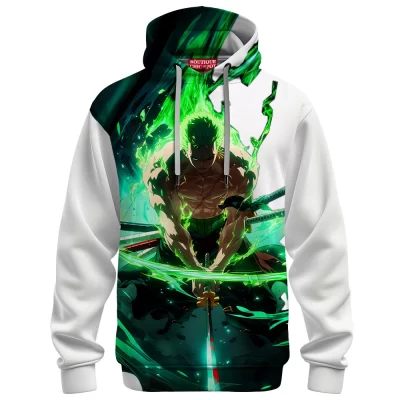 One Piece Zoro Hoodie, Sword of the Demon Aura Hoodie, Anime Hoodie