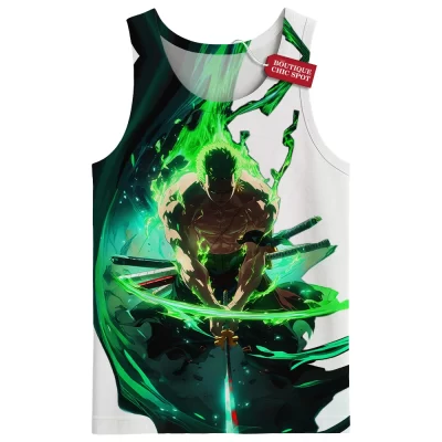 One Piece Zoro Tank Top, Sword of the Demon Aura Tank Top, Anime Tank Top