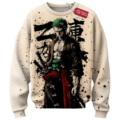 One Piece Zoro Sweatshirt, Samurai of the Seas Sweatshirt, Anime Sweatshirt