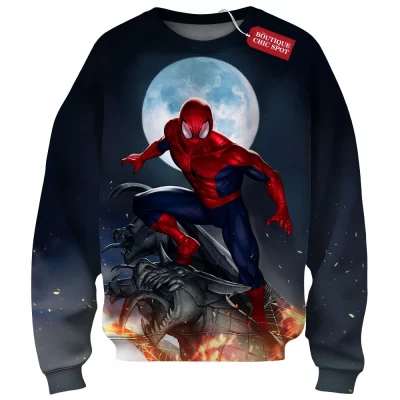 Spider-Man Sweatshirt, Moonlight Vigil Sweatshirt, Marvel Comics Sweatshirt