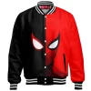 Spider-Man Baseball Jacket, Light and Shadow Baseball Jacket, Marvel Comics Baseball Jacket
